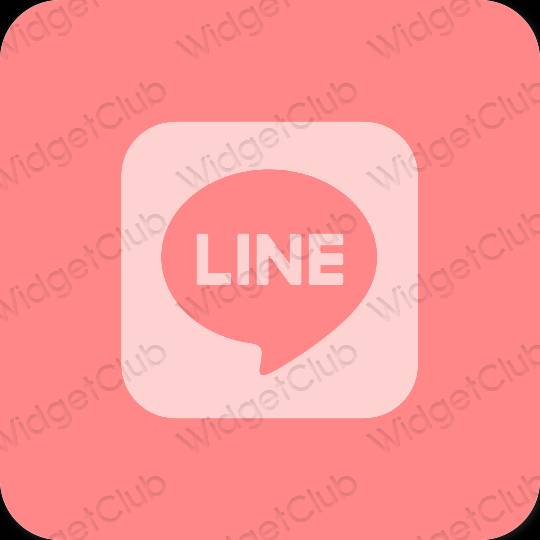 эстетический розовый LINE значки приложений