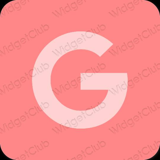 Estetico rosa Google icone dell'app