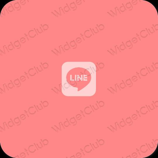 Aesthetic pink LINE app icons