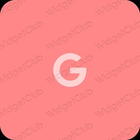 Estético rosa Google ícones de aplicativos