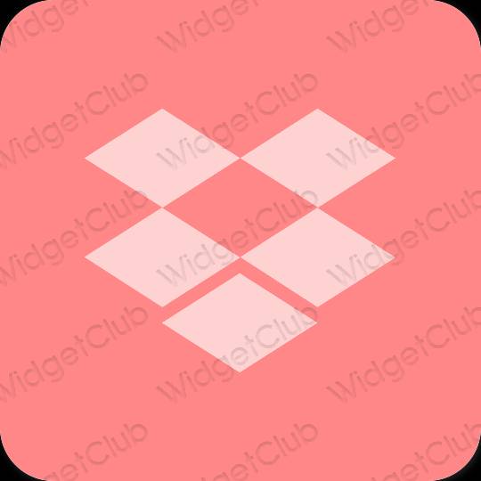 미적인 분홍 Dropbox 앱 아이콘