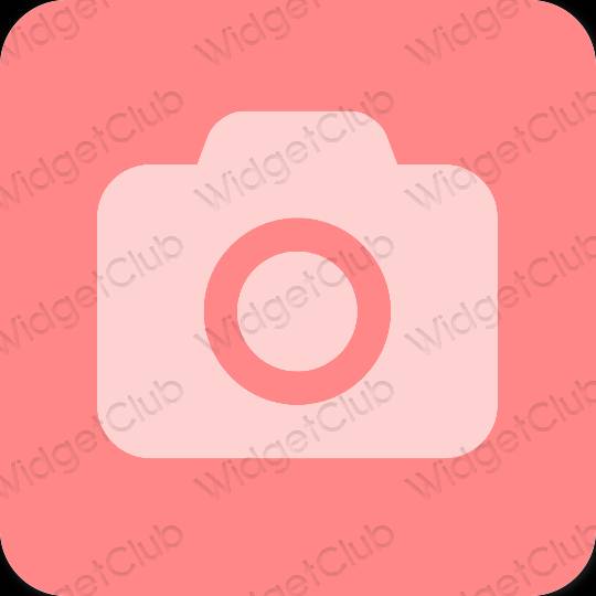 Estetické Ružová Camera ikony aplikácií