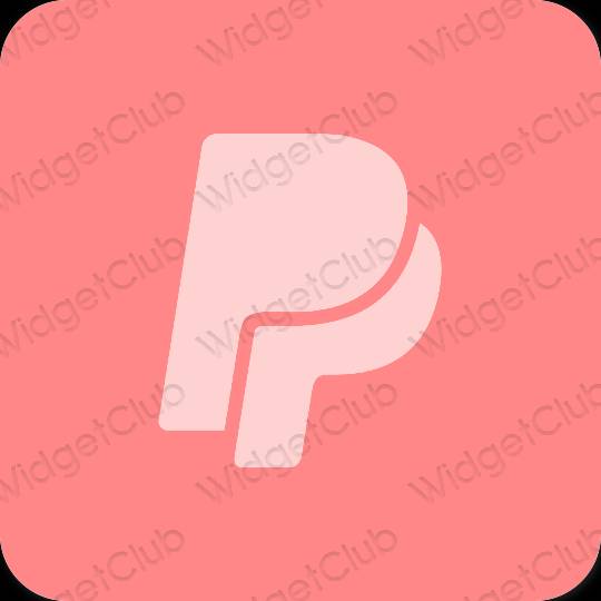 Estetik pembe Paypal uygulama simgeleri