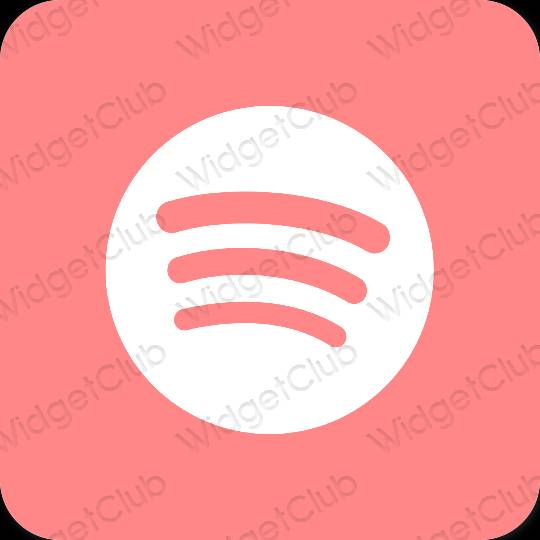 Estético rosa Spotify ícones de aplicativos