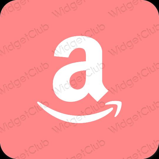 Esteetiline roosa Amazon rakenduste ikoonid