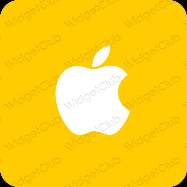 Estetický oranžový Apple Store ikony aplikací