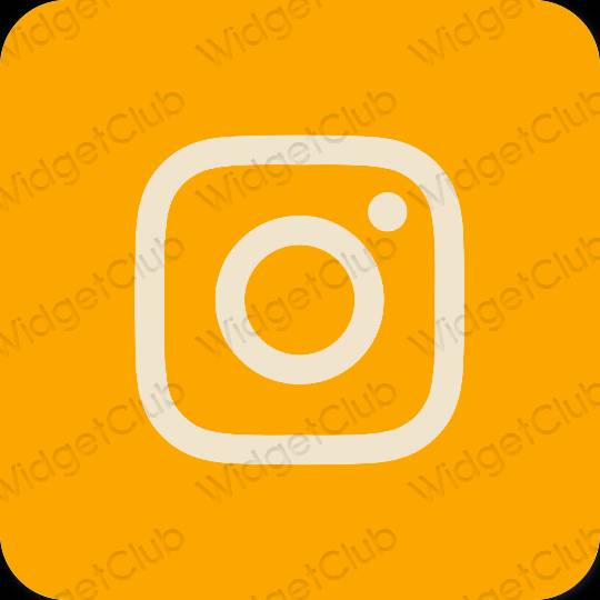 Esteettinen oranssi Instagram sovelluskuvakkeet
