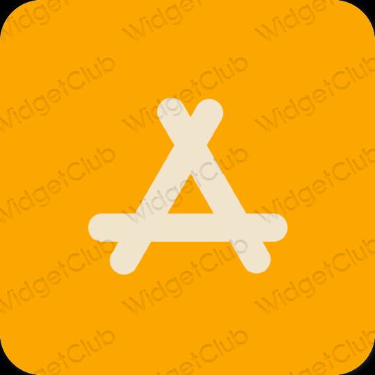 زیبایی شناسی نارنجی AppStore آیکون های برنامه