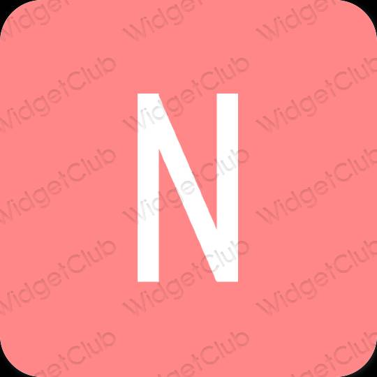 Естетски розе Netflix иконе апликација