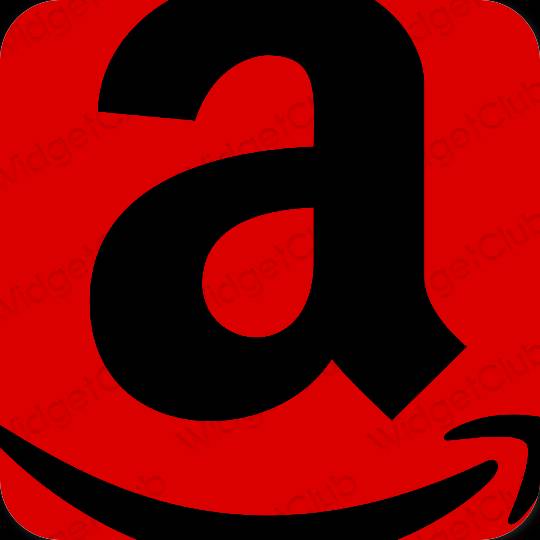 审美的 红色的 Amazon 应用程序图标
