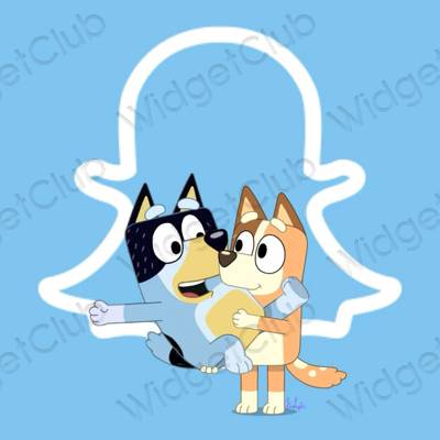 Aesthetic purple snapchat app icons