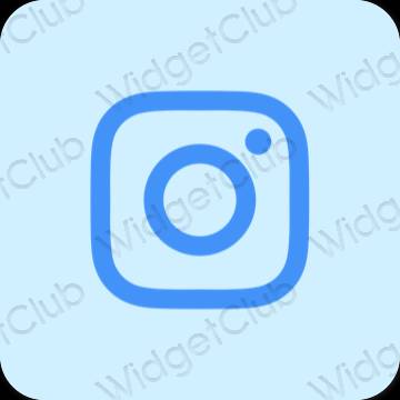 Esthétique bleu pastel Instagram icônes d'application