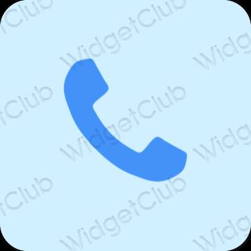 אֶסתֵטִי כחול פסטל Phone סמלי אפליקציה