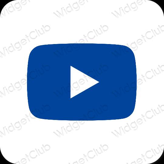 Estetické Modrá Youtube ikony aplikácií