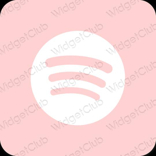 Aesthetic pink Spotify app icons