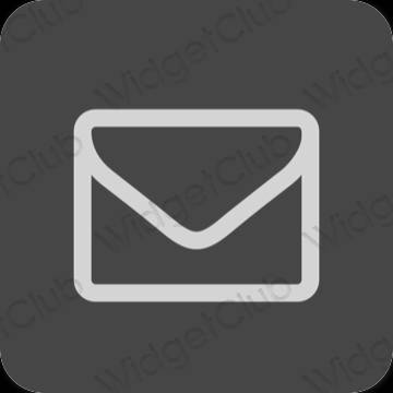 Esthétique grise Gmail icônes d'application