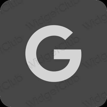 Estetik kelabu Google ikon aplikasi