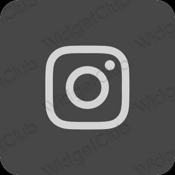 Stijlvol grijs Instagram app-pictogrammen