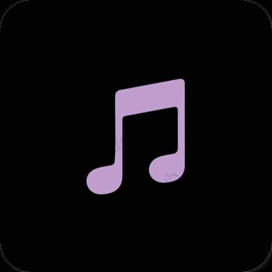 미적인 검은색 Apple Music 앱 아이콘