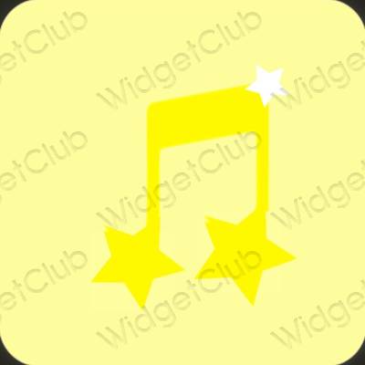 Esthetische Music app-pictogrammen