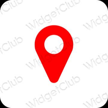 Æstetiske Google Map app-ikoner