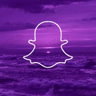 เกี่ยวกับความงาม สีม่วง snapchat ไอคอนแอพ