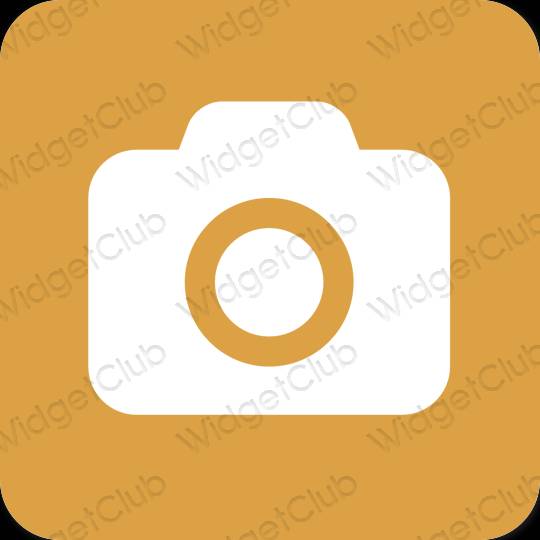Esteetiline oranž Camera rakenduste ikoonid