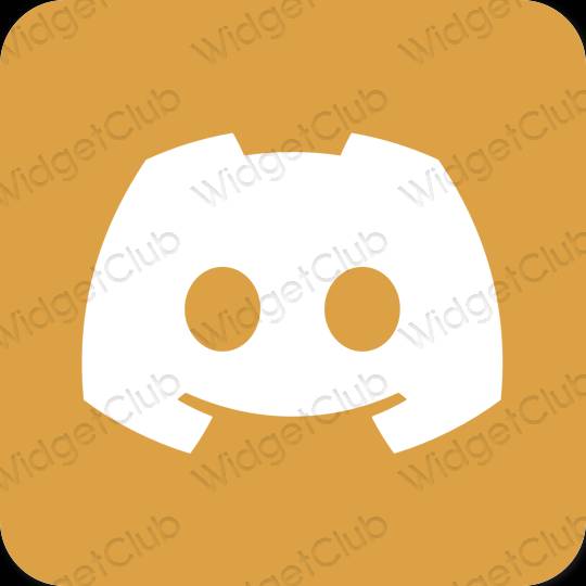 Estetisk orange discord app ikoner