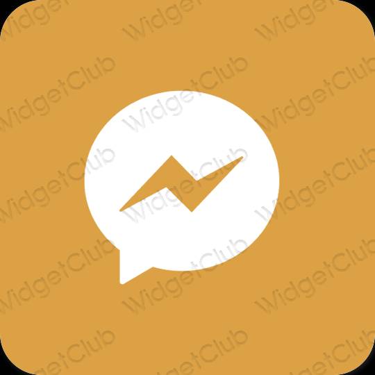 Aesthetic orange Messenger app icons