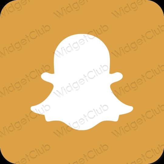 Estetické oranžová snapchat ikony aplikácií
