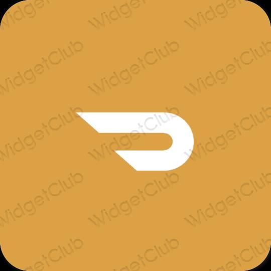 Stijlvol oranje Doordash app-pictogrammen