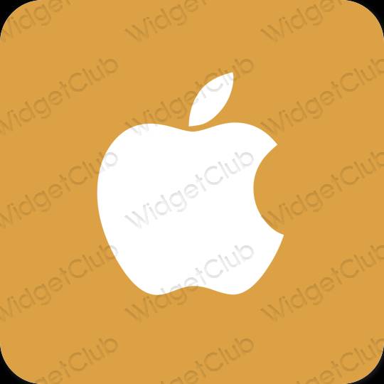 Aesthetic orange Apple Store app icons