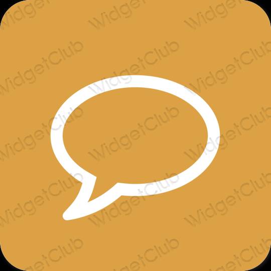 Estético naranja Messages iconos de aplicaciones