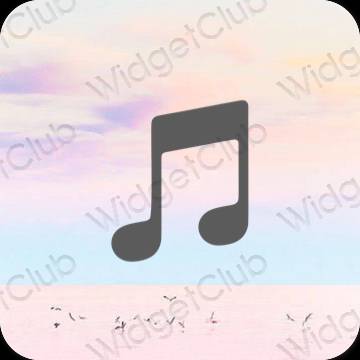 Esthetische Music app-pictogrammen