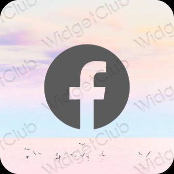 Esthetische Facebook app-pictogrammen