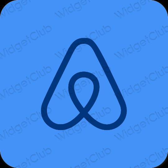 Estetsko neon modra Airbnb ikone aplikacij