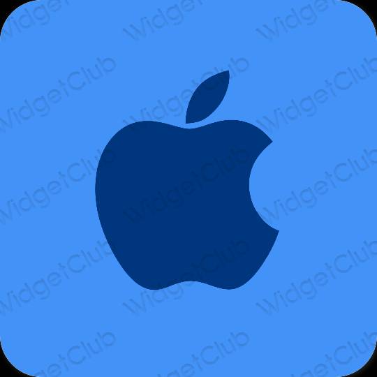אֶסתֵטִי כחול ניאון Apple Store סמלי אפליקציה