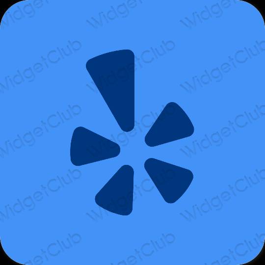 Estetický nachový Yelp ikony aplikací