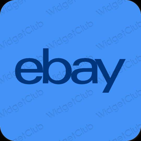 Αισθητικός μπλε eBay εικονίδια εφαρμογών