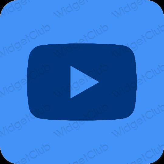 审美的 蓝色的 Youtube 应用程序图标