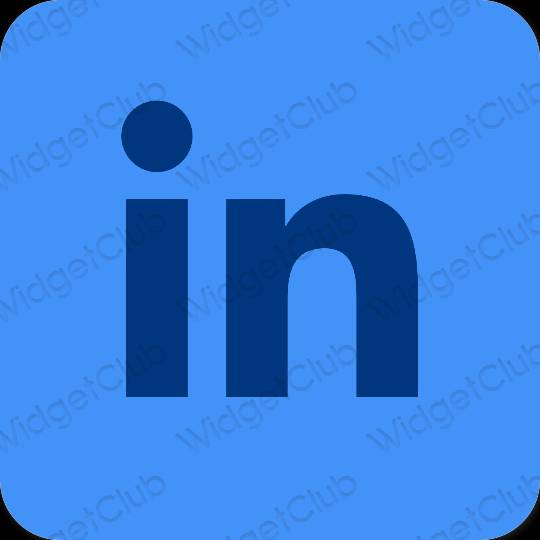 Estético púrpura Linkedin iconos de aplicaciones