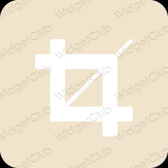 Estetico beige CapCut icone dell'app