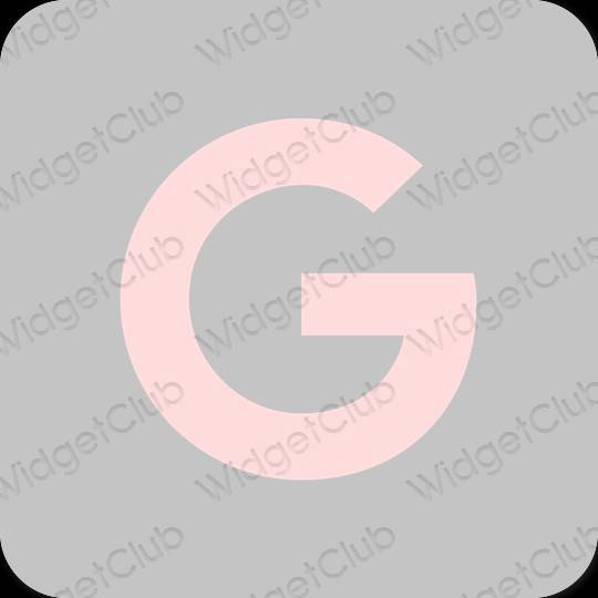эстетический серый Google значки приложений