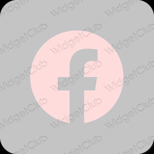 Estetski siva Facebook ikone aplikacija