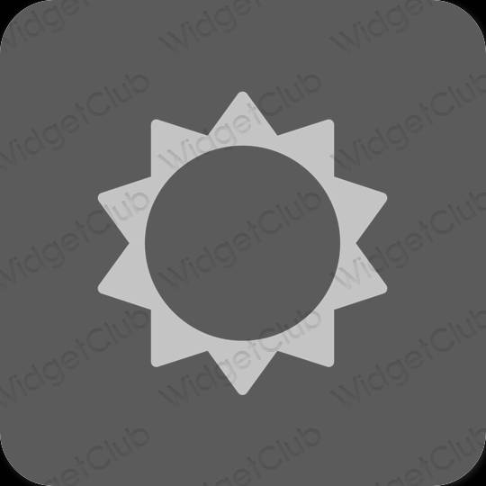 Ästhetisch grau Settings App-Symbole