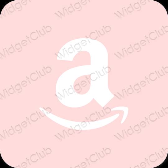 Æstetisk pastel pink Amazon app ikoner