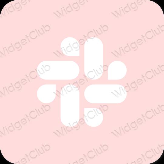 Ästhetisch Pastellrosa Slack App-Symbole
