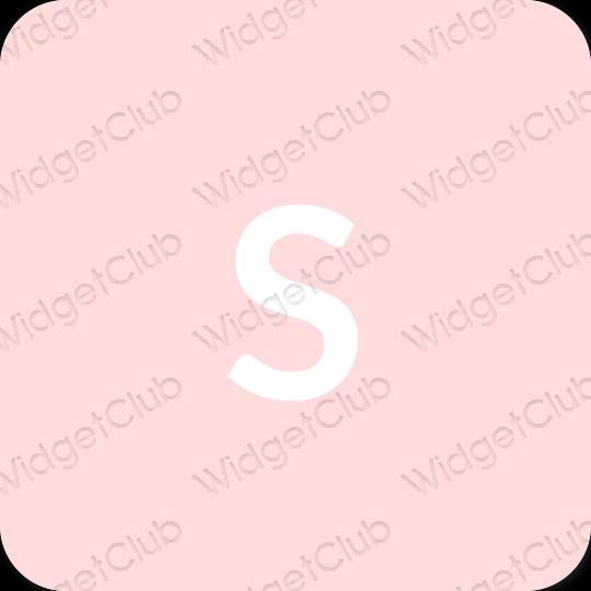 Aesthetic pastel pink SHEIN app icons