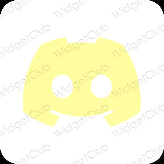 Estetický žlutá discord ikony aplikací