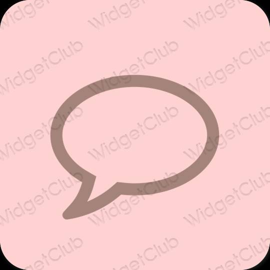 Estetyka różowy Messages ikony aplikacji